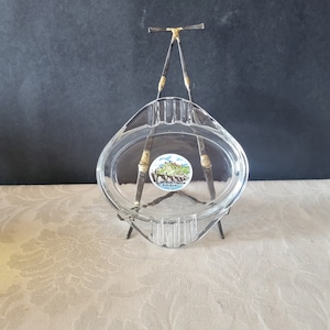 Vintage Glass Ashtray At Deco Clear Glass Ashtray, Würzburg Germany Souvenir Ashtray, Collectible Ashtray