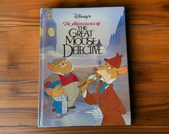 Vintage Disney&#39;s The Adventures of The Great Mouse Detective 1994 The Walt Disney Co Hard Cover Children&#39;s Book Collectible ISBN 1570820392