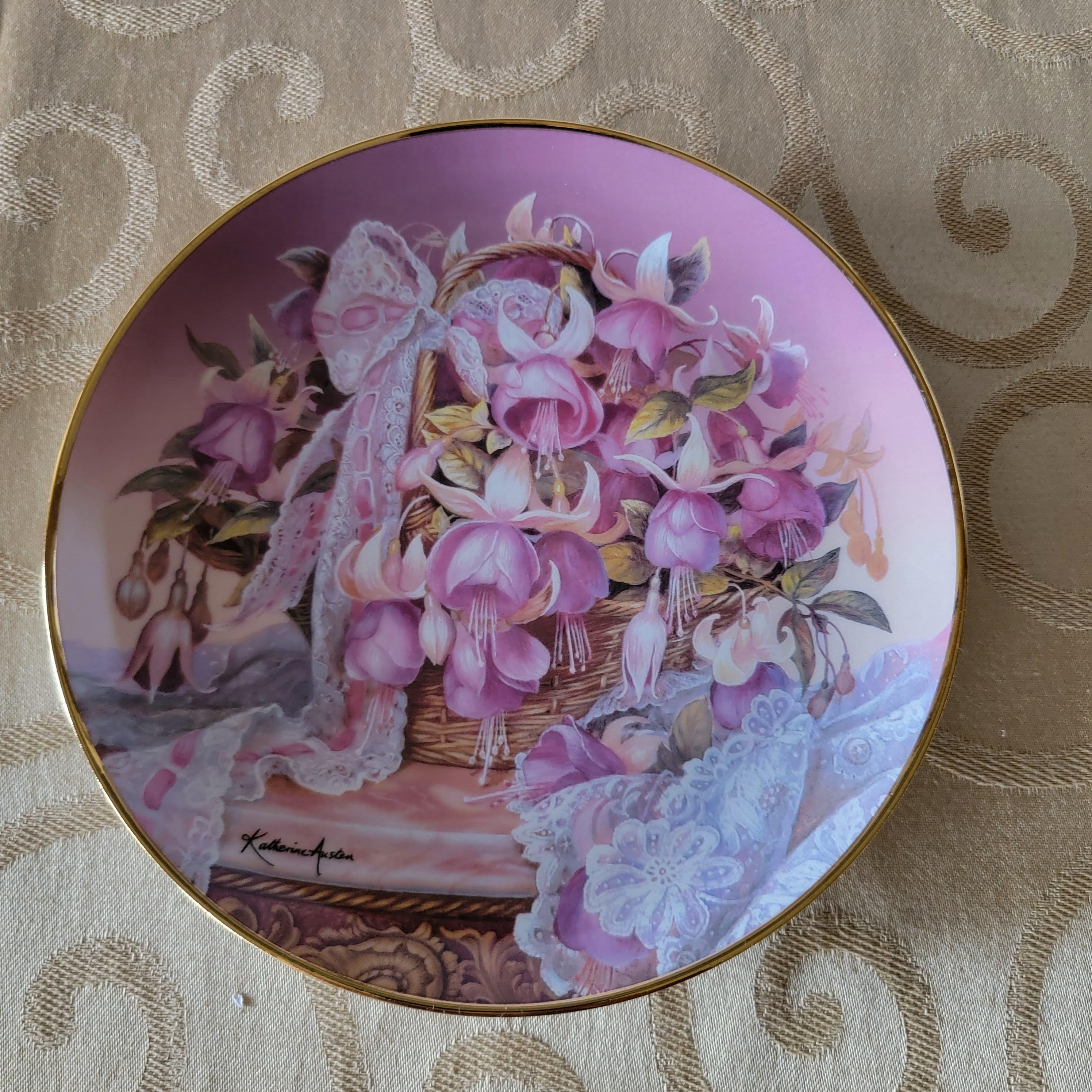 The Franklin Mint Lakeland Princess Fuchsia Plate by Katherine