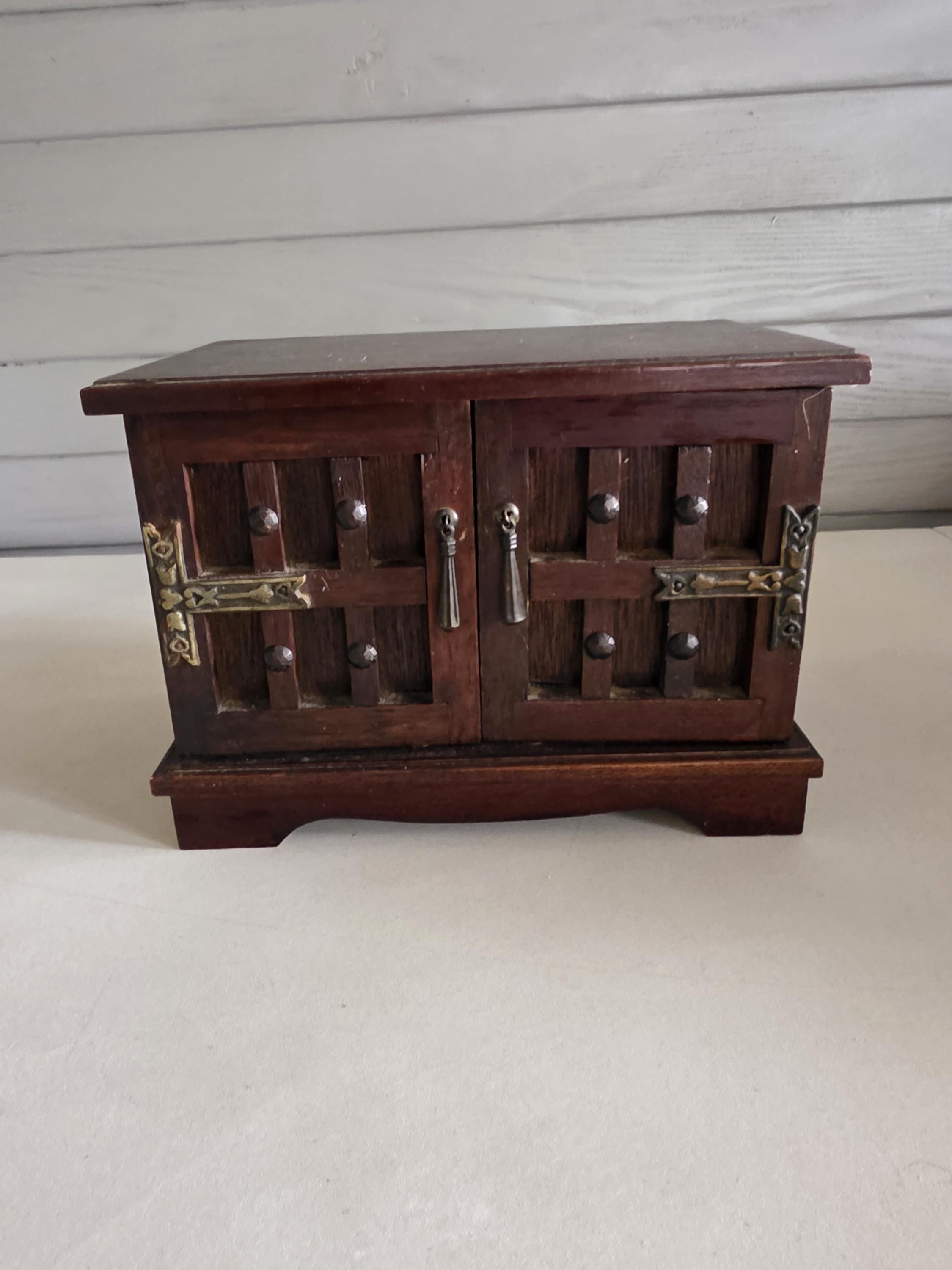 Royal Sealy Wooden Jewelry Music Box Vintage Mid Century Two