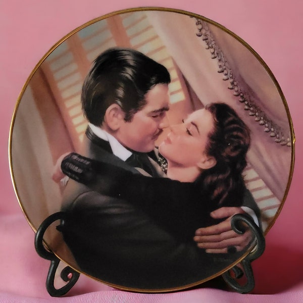 Marry Me Scarlett W.L. George Collector's Plate Critic's Choice Gone With The Wind Porcelain Decorative 1991 Vintage Stand NOT Included