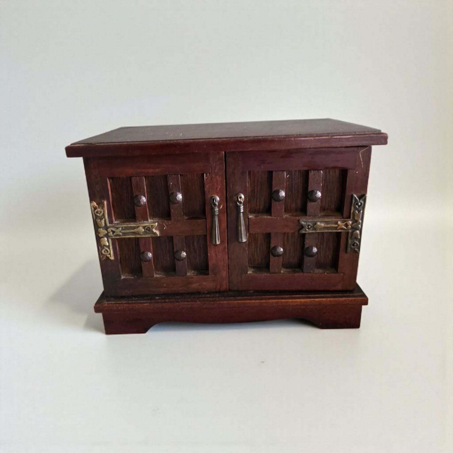 Royal Sealy Wooden Jewelry Music Box Vintage Mid Century Two