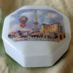 パリ ラスベガス 小物入れ パリ ホテル 八角形 磁器 小物入れ 皿 ラスベガス お土産 ヴィンテージ 寝室 装飾