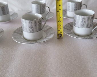 FINE PORCELAIN 陶器　3点セット Japan Especo 24 Ct Gold Plated Tea Cup and Saucers Twelve