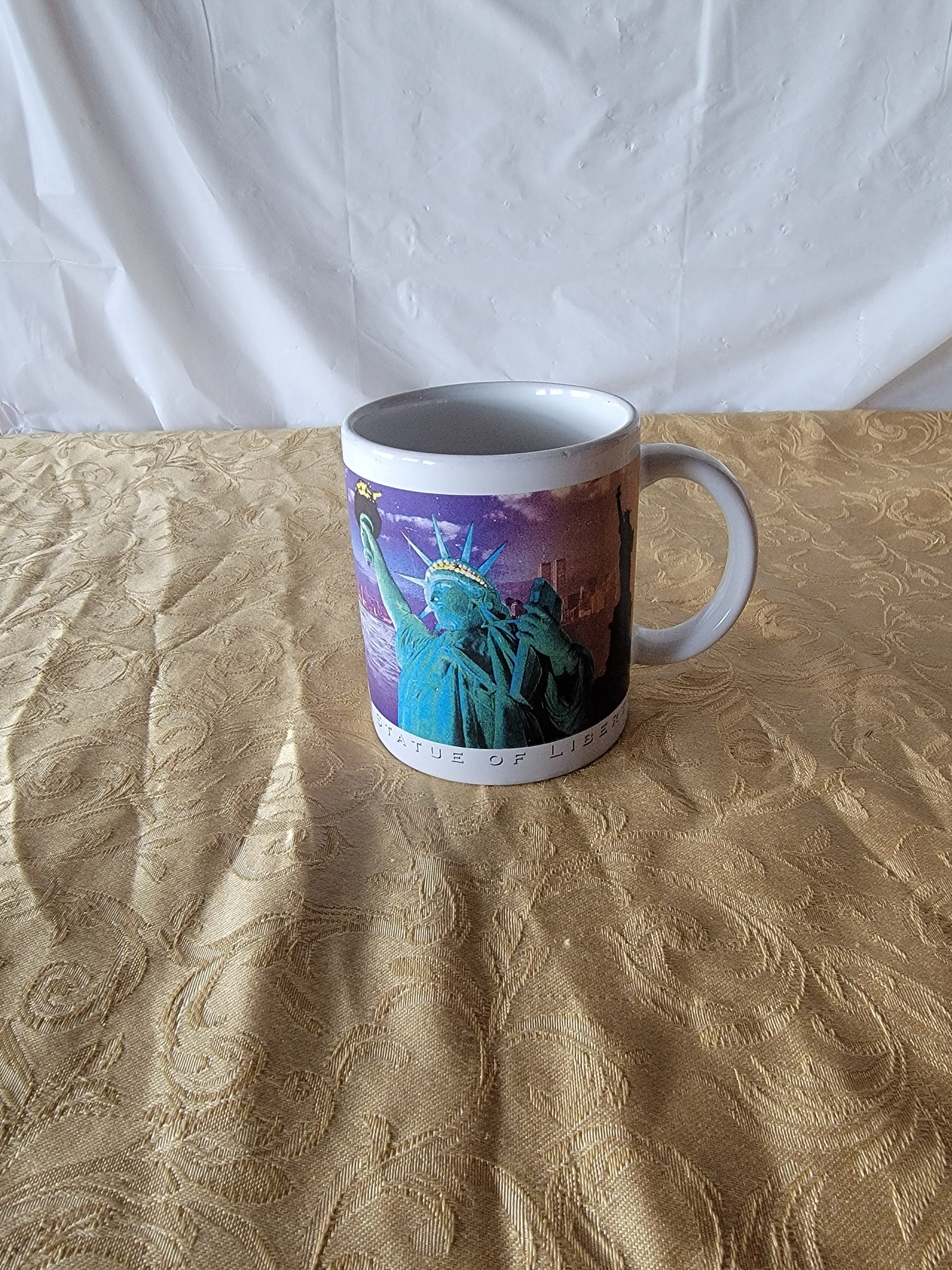 Tazza Da Caffè Patriottica USA Con Bandiera Americana E Statua Della Libertà, 11 Oz, Ceramica, Regalo Per Veterani E Conservatori