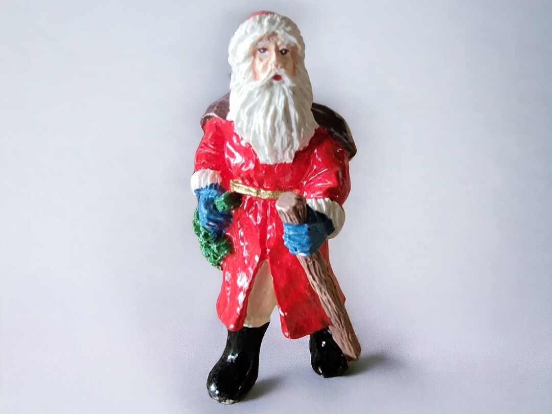 Lot Anciens Personnages Père Noël – Déco Sapin Noël Vintage