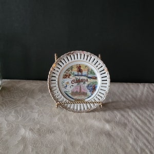 Vintage Lindsay Canada Decorative Plates Souvenir Canadian Plate 7 1/4&quot; Made in Japan Collectible Plate