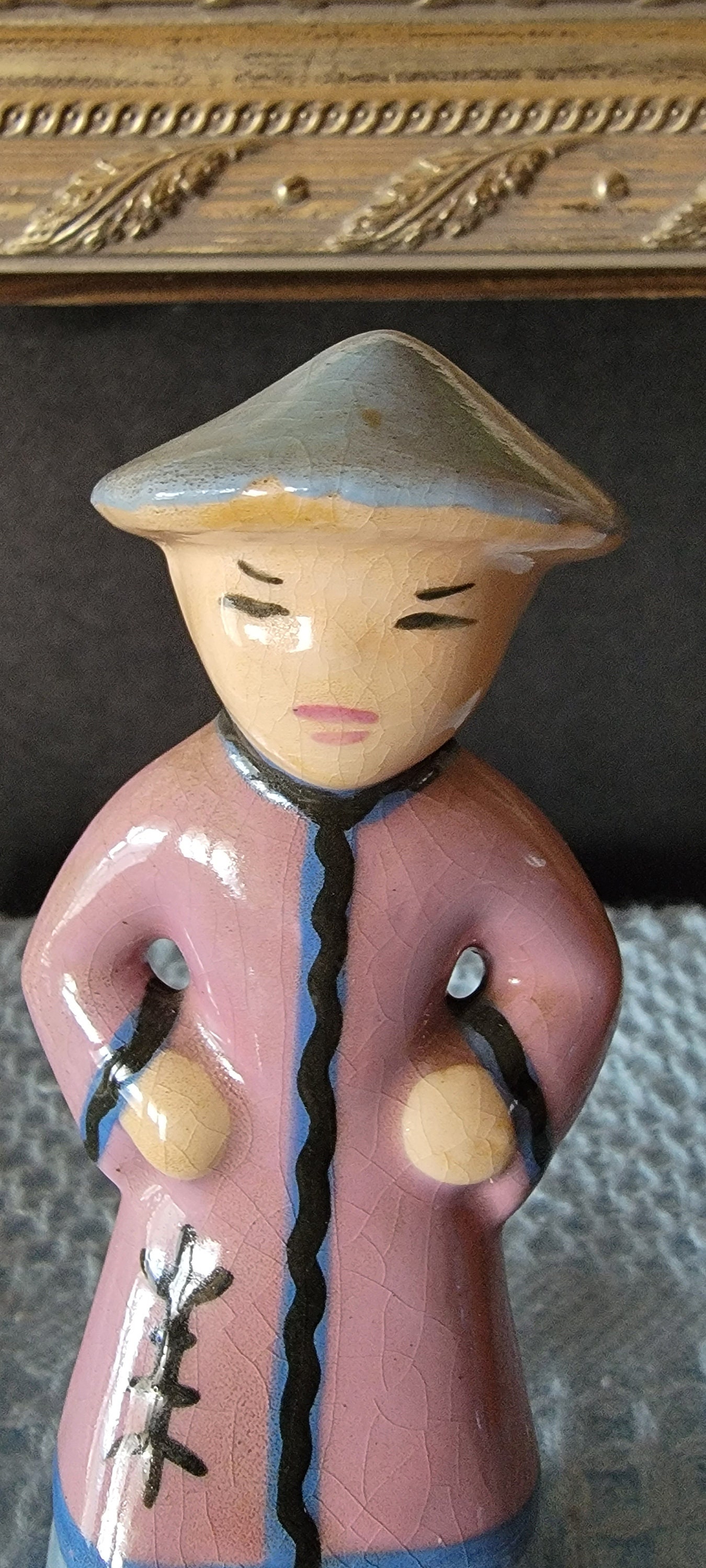 Vintage Porcelain Chinese Man Figurine Collectible Figurine Etsy