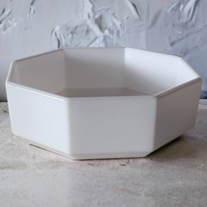 Arcopal Octime Shaped Serving Bowl White Soup Bowl White Cereal Bowl Octagon Shaped Bowl Made in France Vintage Kitchen