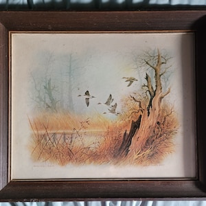Vintage Home Interiors Pintails on Flight Print