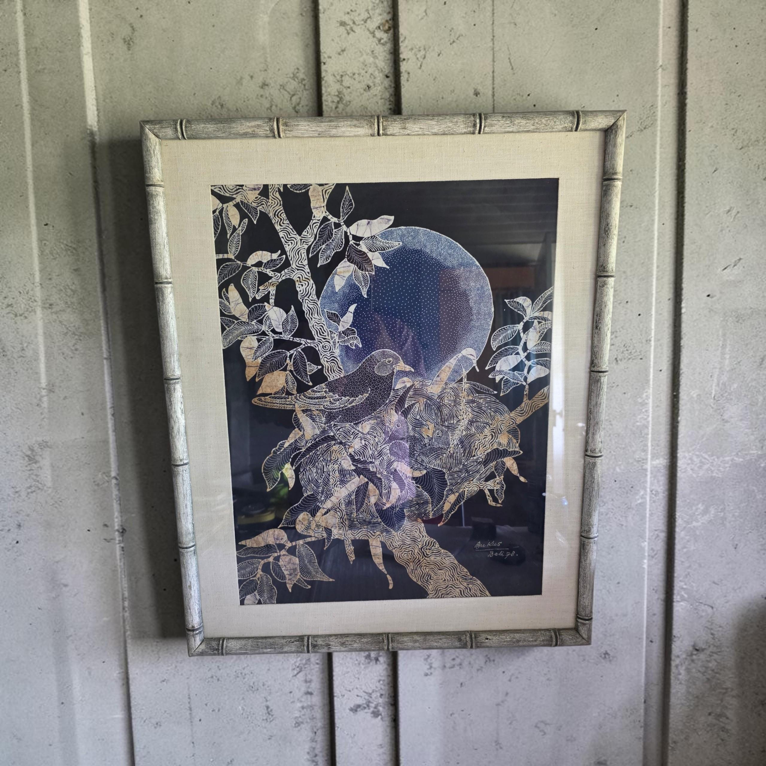 バティック絵画 Framed Batik Vintage - Etsy