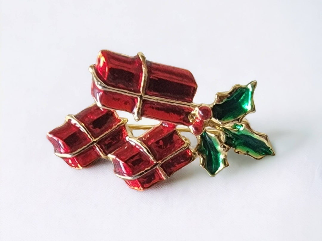 Broche De Noël Vintage Non Magnétique En Sucre D'orge - France