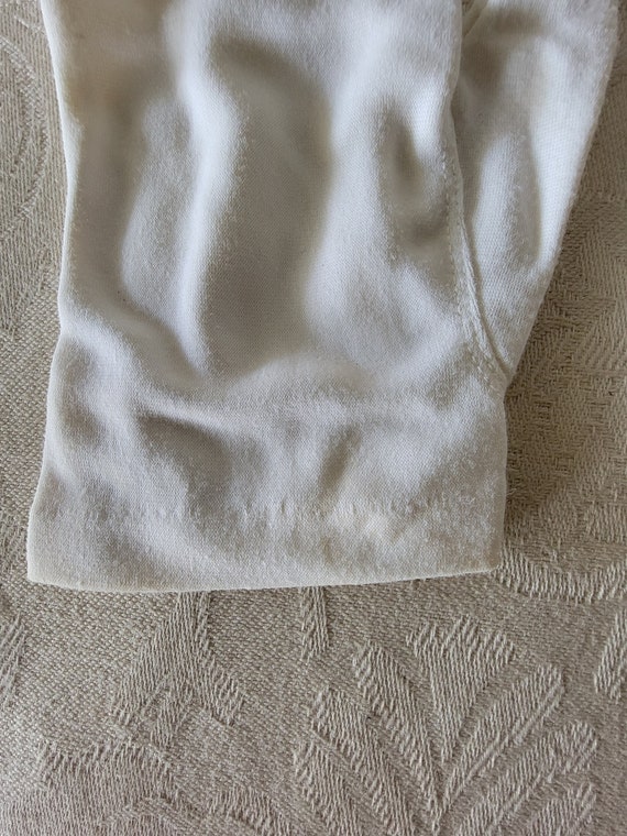 Vintage Stetson 100% Nylon Off-White Cream Gloves… - image 7