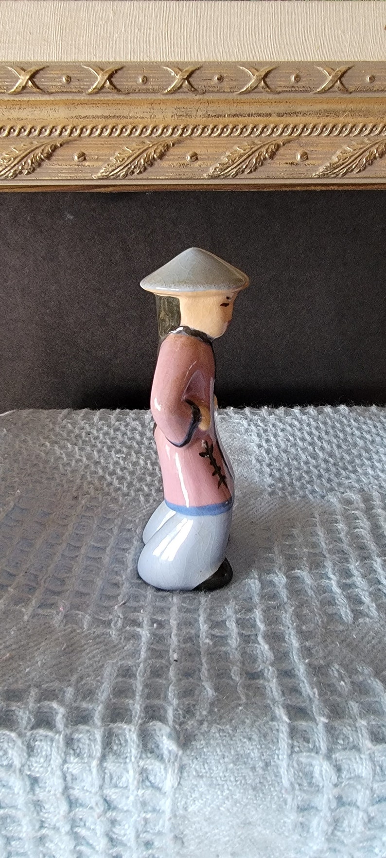 Vintage Porcelain Chinese Man Figurine Collectible Figurine Etsy