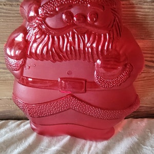 Santa Plastic Candy Tray Santa Cookie Platter Christmas Decor Holiday Decor