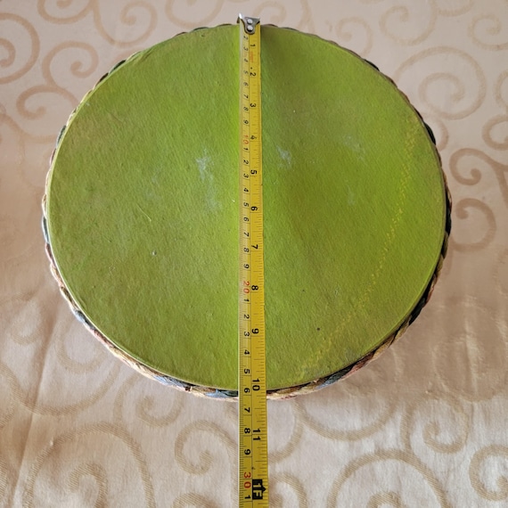 Cardboard Hat Box Round Storage Container Dark Bl… - image 10