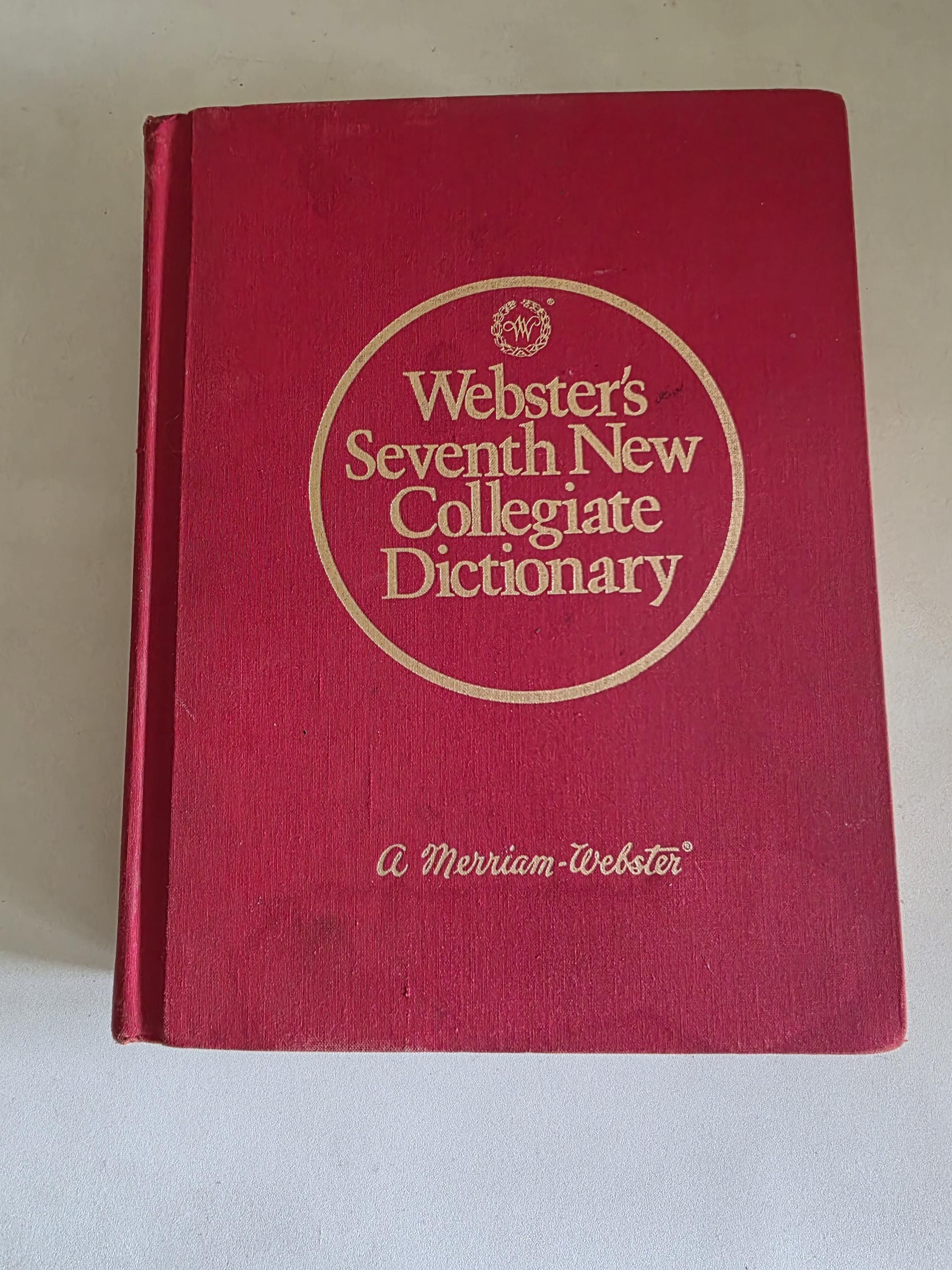 Webster's Seventh New Collegiate Dictionary 1972 A Merriam