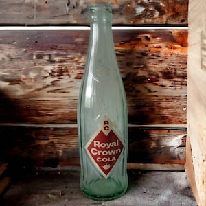 Vintage Royal Crown Cola Glass Bottle Red Diamond 12 Fluid Oz. Royal Crown Cola Bottle