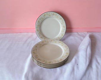 Noritake Ivory China Blossom Time Dinner Plates Set of Six #7150