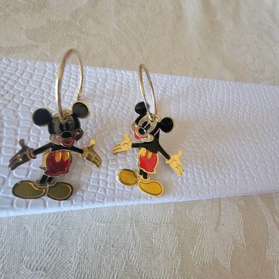 Disney Mickey Mouse Earrings, Articulated Dangle … - image 3
