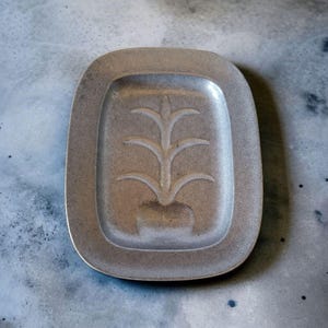 Wilton Armetale RWP Trinket Dish Tray Well & Tree Appetizer Plate Pewter Small Decorative Personal Platter Rectangular Vintage Collectible