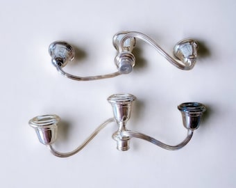 ニューポート シルバープレート 3 アーム キャンデラブラ