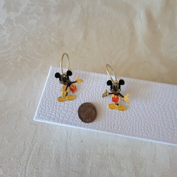 Disney Mickey Mouse Earrings, Articulated Dangle … - image 7