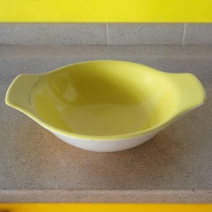 Poole Pottery Soup Bowl Sunshine Yellow Lug Handles Cameo Glaze Vintage Replacement Bowl Collectible Pottery Made in England