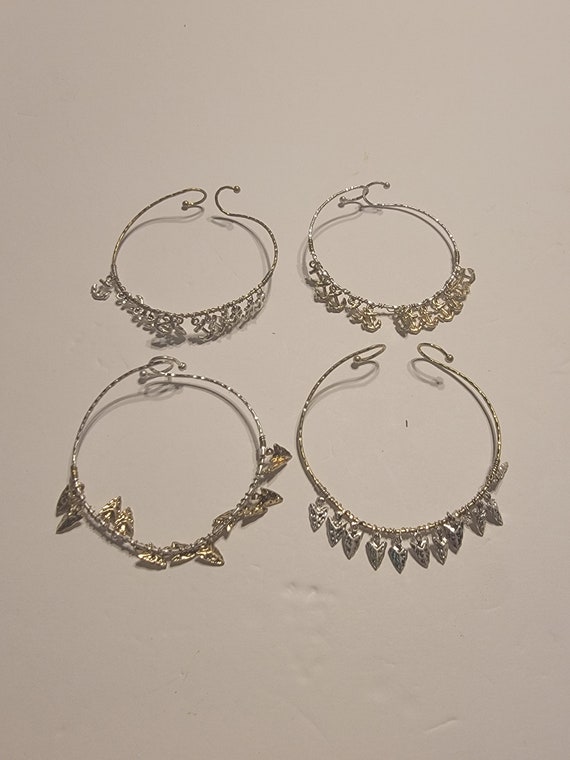 Four Silver and Gold Toned Charm Bracelets Sea Th… - image 1