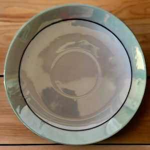 Vintage Japanese Lusterware Saucer Sea Green and White Japanese Saucer Vintage Japanese Lusterware Saucer