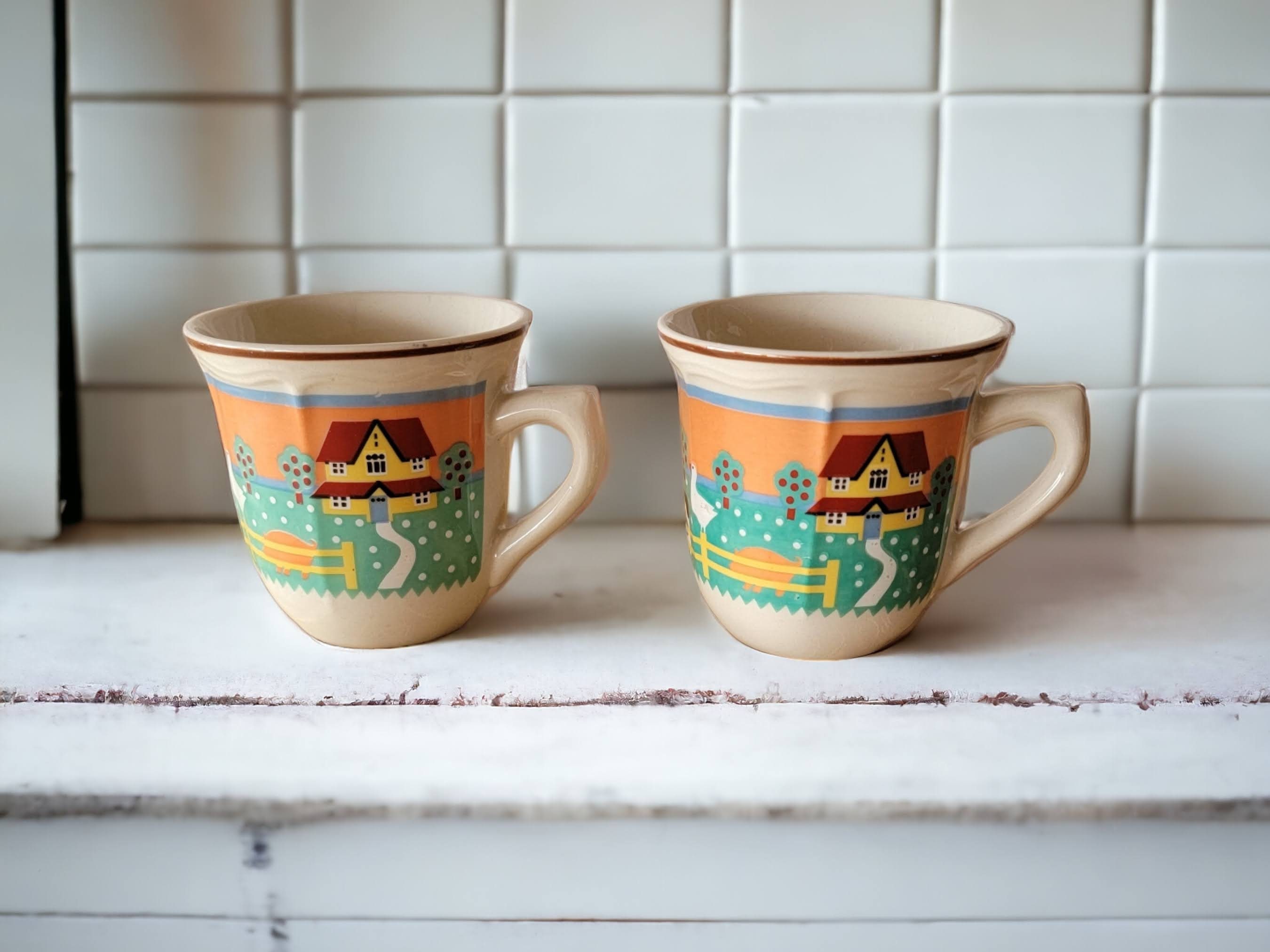 Vintage Country Apple Mug - Etsy Canada Vintage Country Apple Mug - Etsy Canada