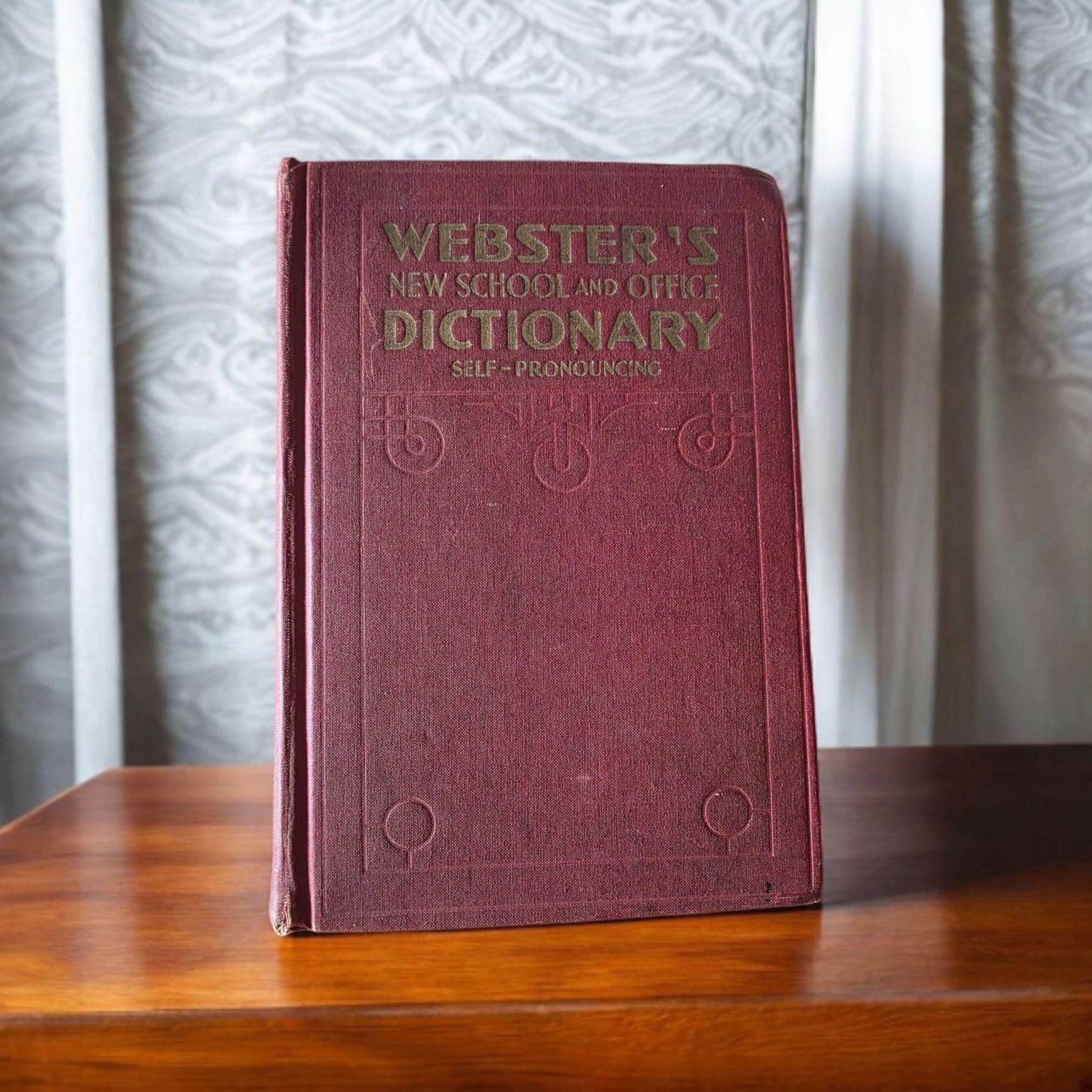 Webster's New School and Office Dictionary Self-pronouncing 1941