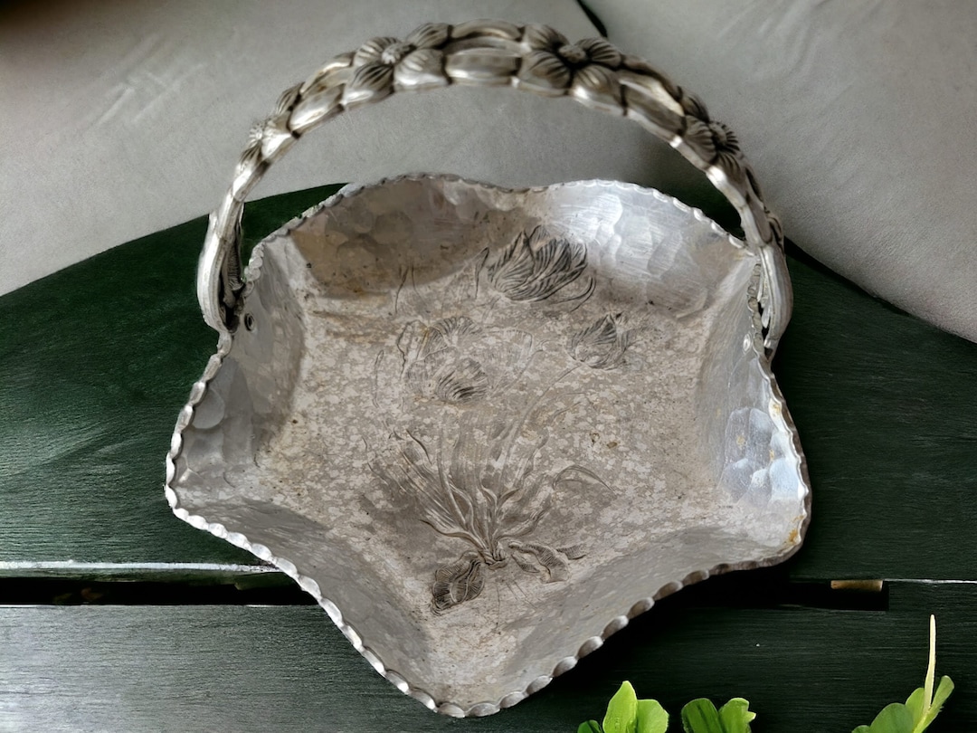 Hand Wrought Creations by Rodney Kent Basket Floral Design Hammered ...