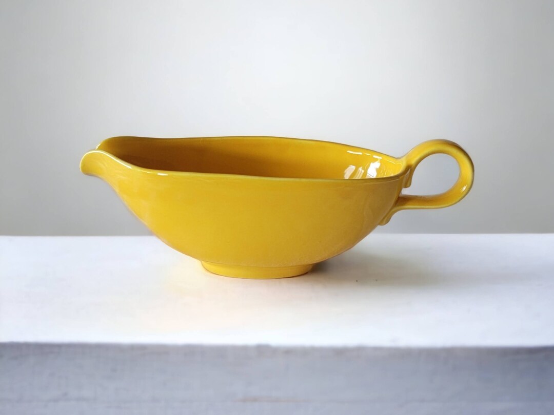 Vintage Homer Laughlin Rhythm Banana Yellow Gravy Boat Homer Laughlin