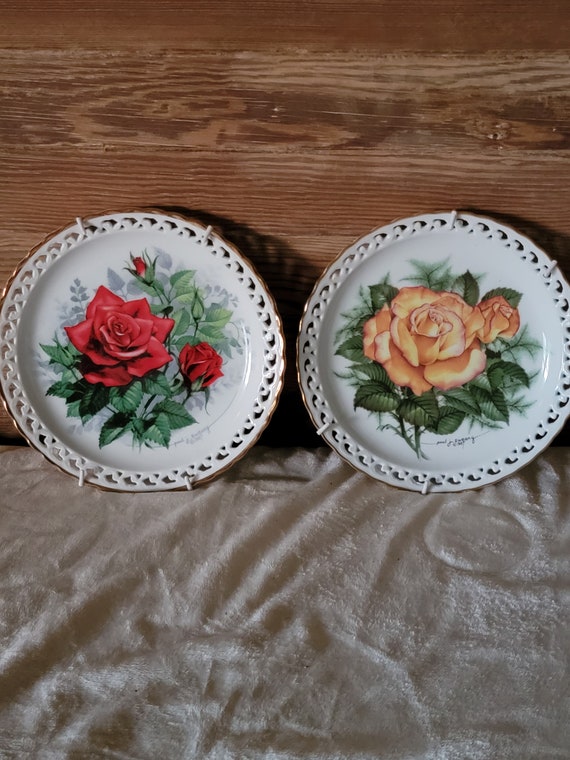 The American Rose Garden Series Collectible Decorative Plates - Etsy