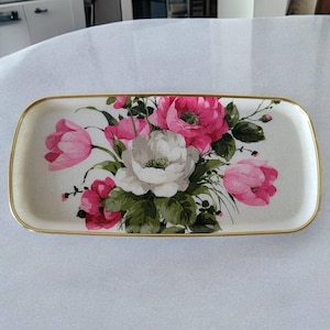 レトロ◆KESWICK TRAYS◆グラスファイバー◆薔薇◆特大トレイ◆イギリス レトロ◇KESWICK TRAYS◇グラスファイバー◇薔薇◇特大トレイ