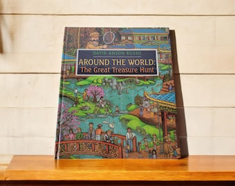 Around The World: The Great Treasure Hunt by David Anson Russo 1995 Simon & Schuster Books For Young Readers Hard Cover Vintage Book