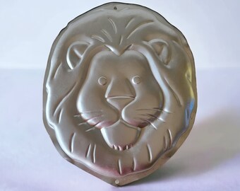 1994 Wilton Lion Head Cake Pan Aluminum Baking Pan 2105-2095 Large Lion King Birthday Party Zoo Animal Made in Indonesia Cake Mold
