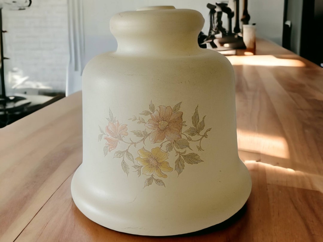 Hurricane Glass Lamp Shade Globe/oil Lamp Globe Hand Painted Flowers