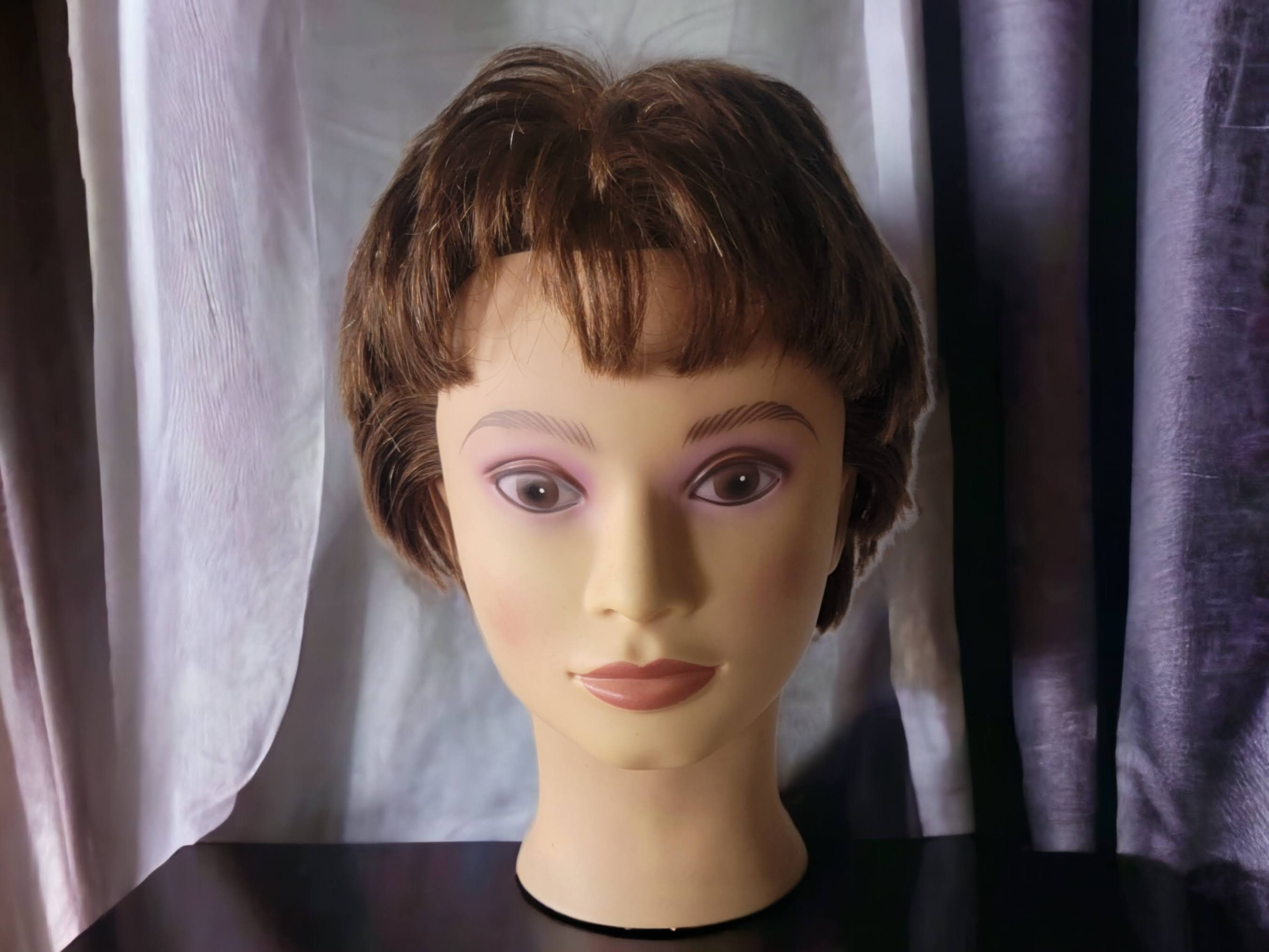 Long Hand Made Mannequin Head Long Hair Rattan Wig Stand hat