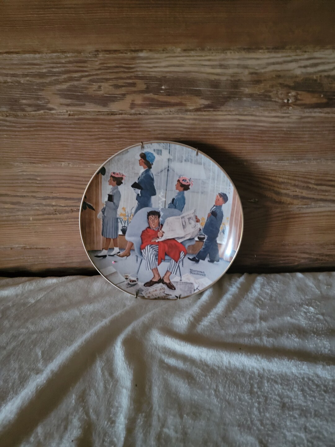 Collectable Plate Depicted Norman Rockwell "easter Morning" Cover of ...