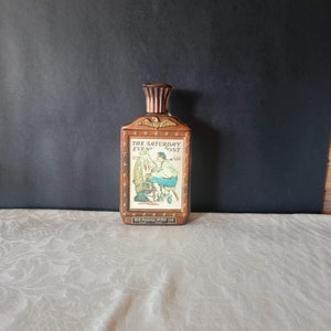 Vintage Bicentennial Kentucky Straight Bourbon Decanter, The Saturday Evening Post Decanter, Beam&#39;s 1976 Bicentennial Decanter, Collectible