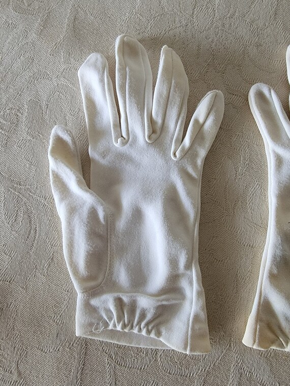 Vintage Stetson 100% Nylon Off-White Cream Gloves… - image 2