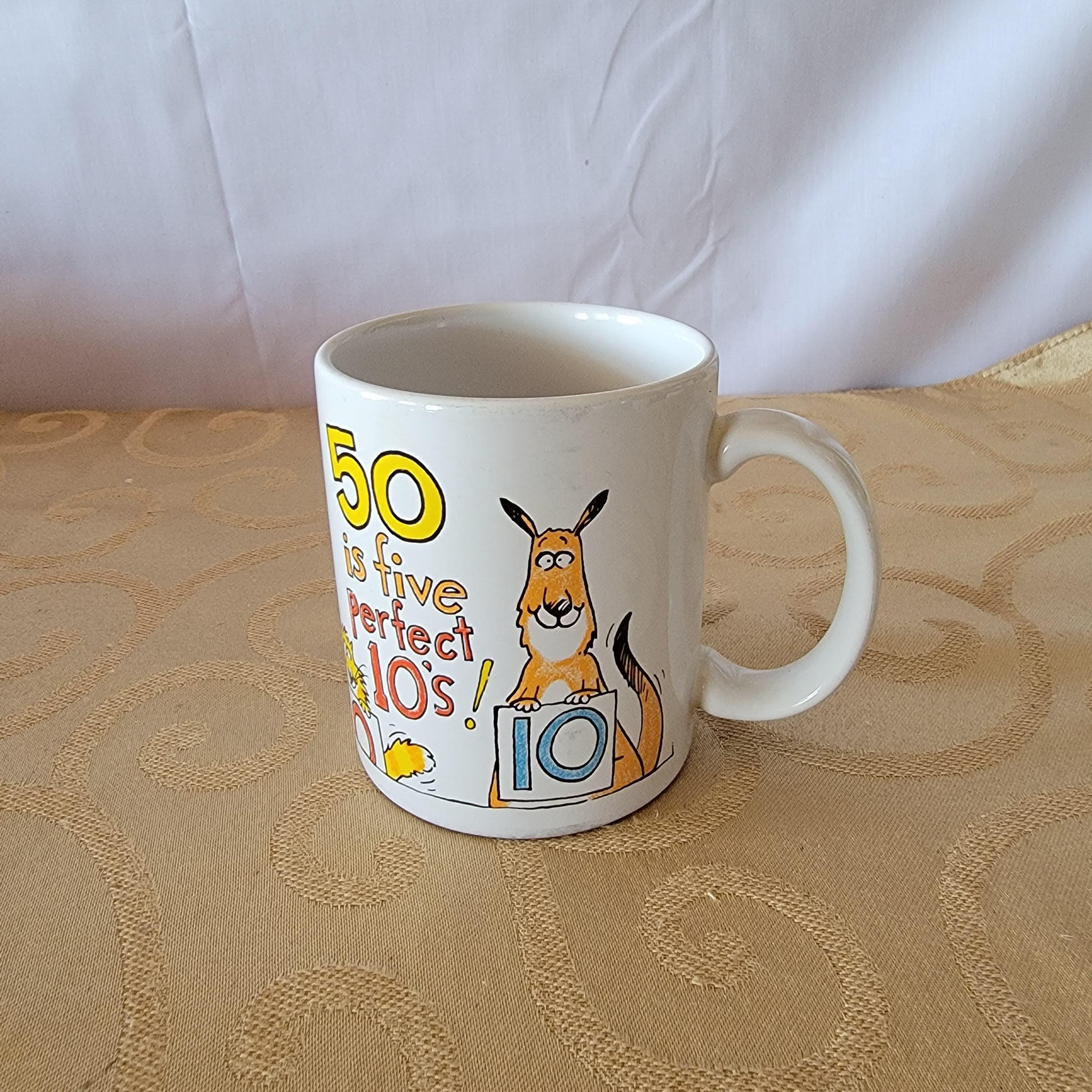 Vintage Shoebox Greeting Hallmark Coffee Mug "50 is Five Perfect 10's!"  Birthday Collectible Unique Gift for Friend - Etsy New Zealand