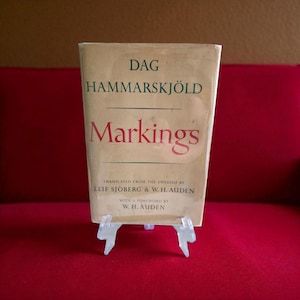 Markings by Dag Hammarskjold Translated From Swedish Leif Sjoberg & WH Auden 18th Printing May 1966 Alfred A Knopf Hard Cover Jacket Vintage