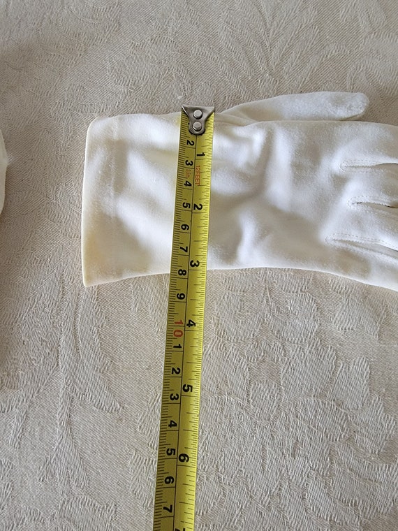 Vintage Stetson 100% Nylon Off-White Cream Gloves… - image 10