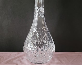 Stunning Lead Crystal Cut Vintage Glass Liquor Decanter No Stopper Vintage Barware Vintage Home Decor