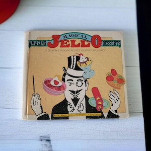 Geweldige magische jell-o-desserts 1977 General Foods Corporation hardcover kookboek Jello receptenboek 96 pagina&#39;s vintage uniek