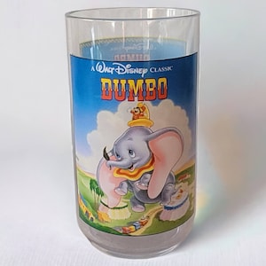 Kubek do picia Burger King Dumbo plastikowy kolekcjonerski seria 7 Coca Cola Walt Disney Tumbler Vintage Made in the USA 5 1/2&quot; wysokości 1994
