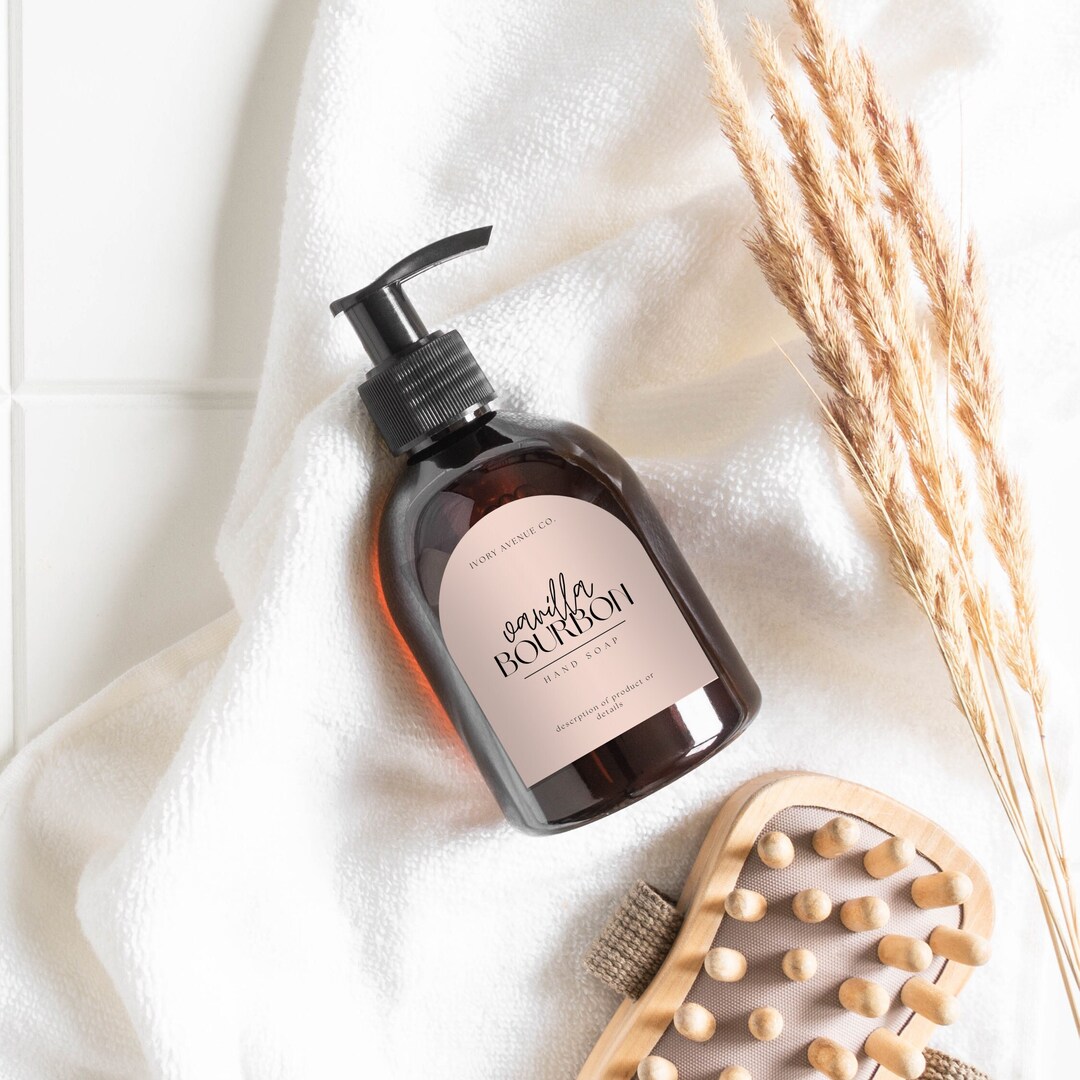 Luxury Product Label Canva Template Download Arch Bottle Etsy